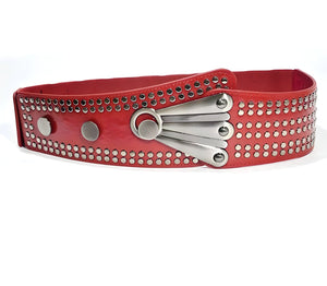 The Zephyr Faux Leather Waistband Belt - Multiple Colors 0 SA Styles Red 90 cm 