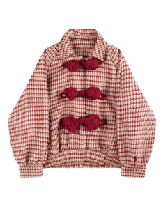 The Strawberry Oversized Knitted Tweed Jacket 0 SA Styles One Size 