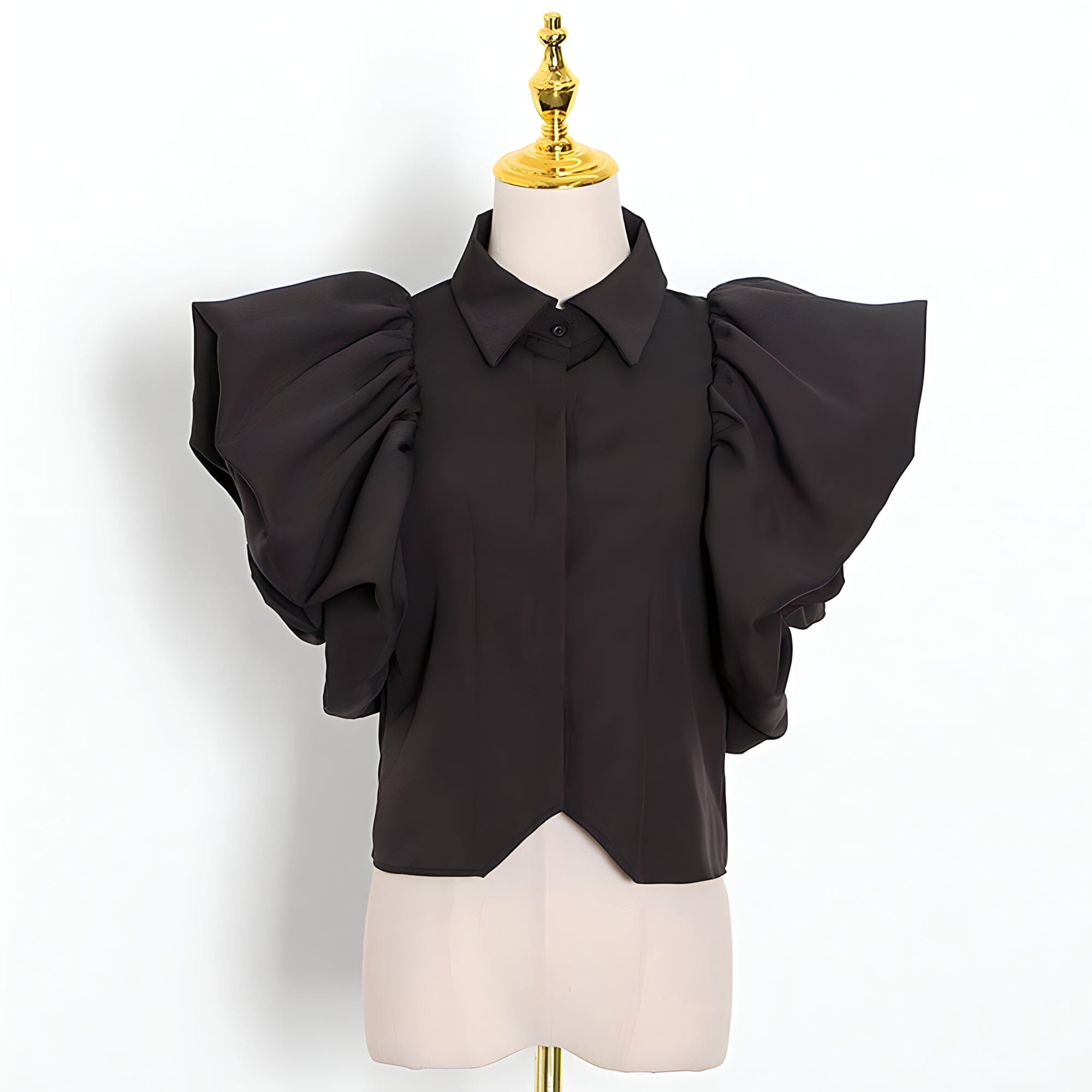The Mavis Short Sleeve Blouse - Multiple Colors 0 SA Styles Black S 