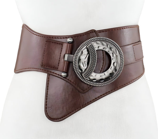 The Artemis Faux Leather Waistband Belt - Multiple Colors 0 SA Styles Brown 80 cm 