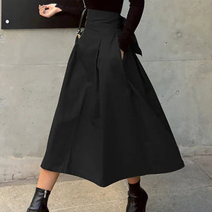 The Gwendolyn High Waist Long Skirt - Multiple Colors SA Formal Black S 