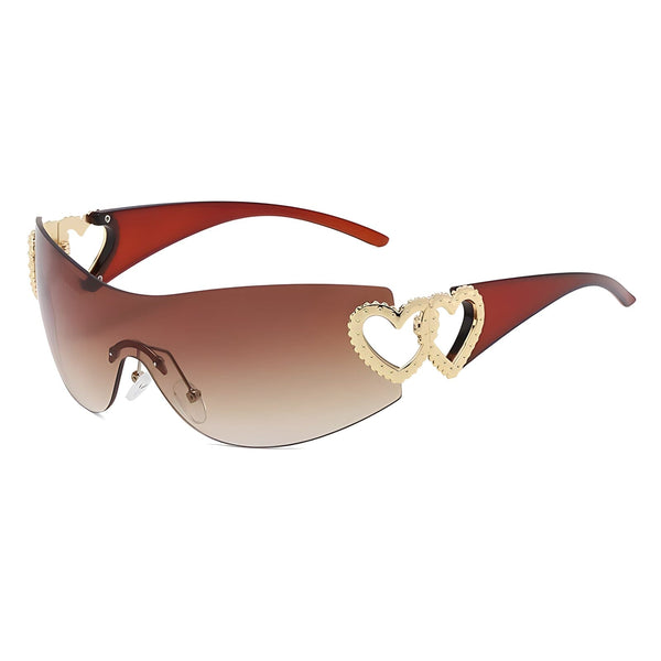 The Lovers Rhinestone Sunglasses - Multiple Colors 0 SA Styles Amber 