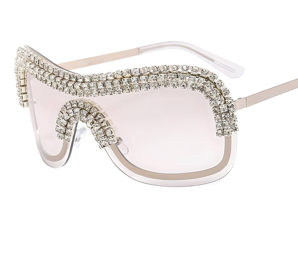 The Hollywood Rhinestone Sunglasses - Multiple Colors 0 SA Styles Silver 