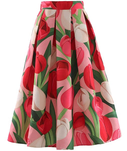 The Petals High Waist Pleated Skirt 0 SA Styles S 