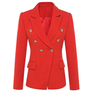 The Priscilla Slim Fit Blazer - Cherry Red Shop5798684 Store XXS 