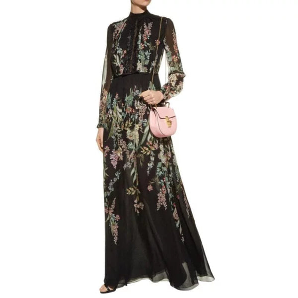 The Lillian Long Sleeve Maxi Dress Chiffon 0 SA Styles S 